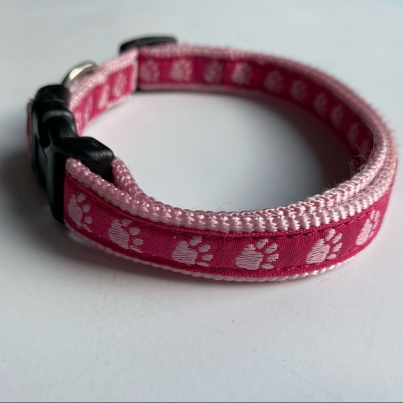 Dog Collar Pink Paws adjustable size 14” to 20” X 5/8” Guardian Gear puppy girl - Picture 9 of 13